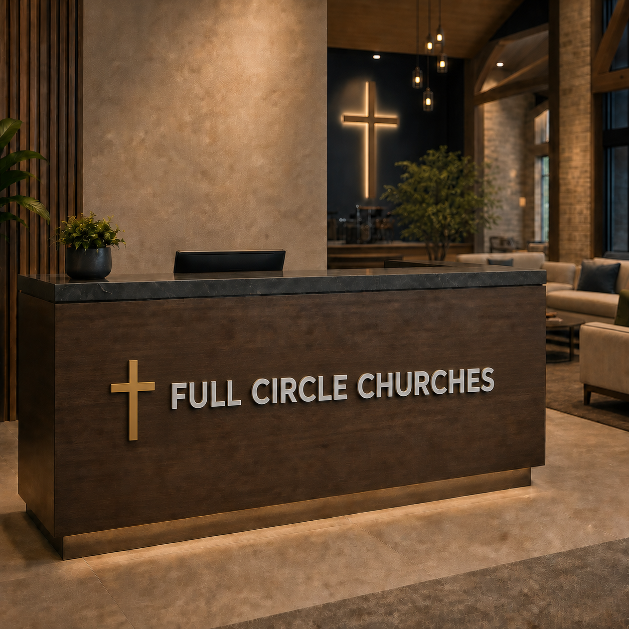 Full Circle Churches welcome center signage